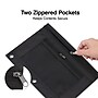 Staples 3-Ring Zipper Polyester Pouch, Black (24220)~#|#~s1222550_sc7