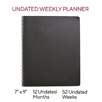 Staples 7" x 8.75" Daily Planner, Black (ST60461-23)