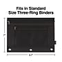Staples 3-Ring Zipper Polyester Pouch, Black (24220)~#|#~s1222567_sc7