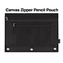 Staples 3-Ring Zipper Polyester Pouch, Black (24220)~#|#~s1222570_sc7