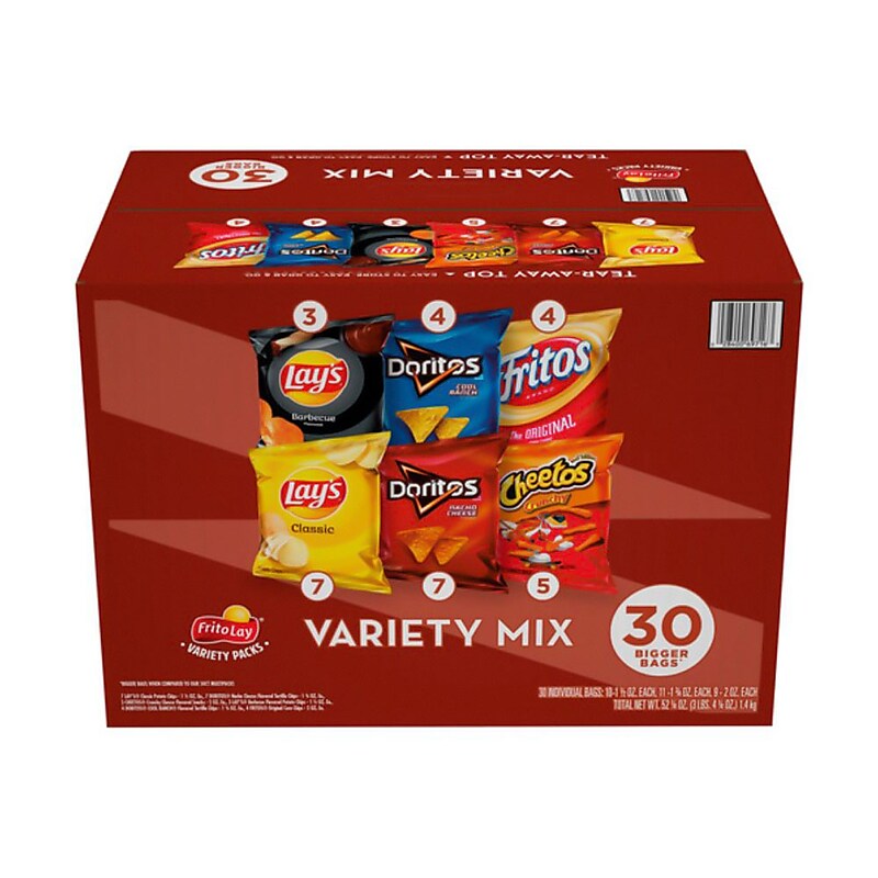 Frito Lay Variety Corn Chips, 30 Bags/Pack, 2 Packs/Box (FRI70227) image 1