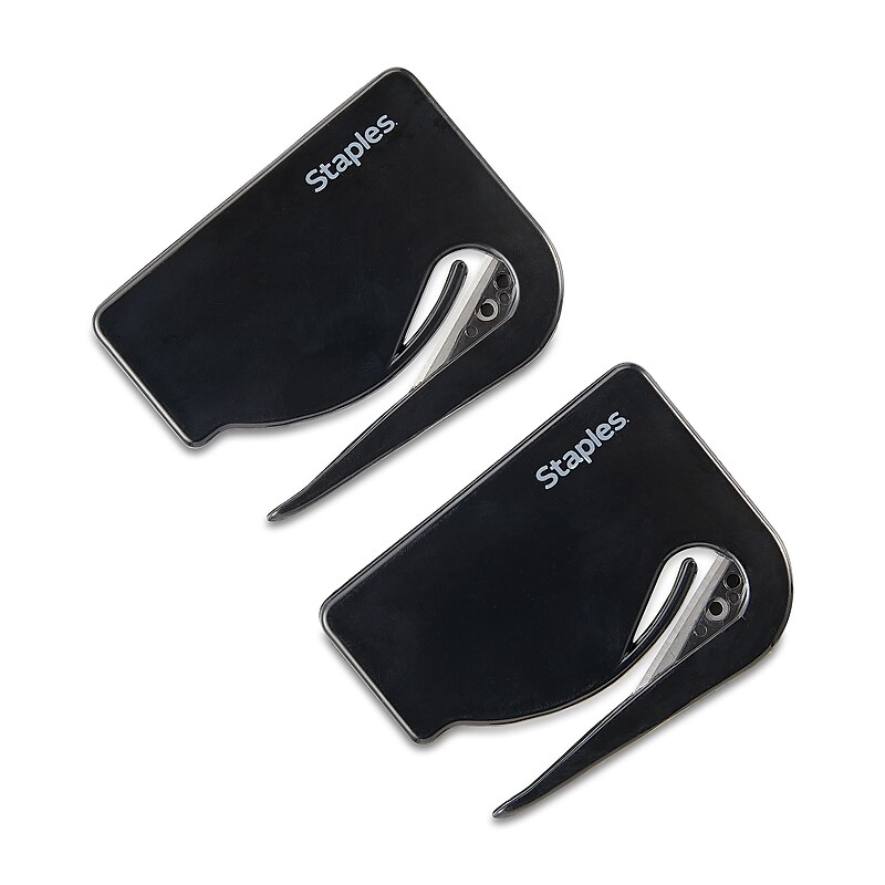 Staples Handle Letter Opener, Blue/White, 2/Pack (10616-CC) image 1