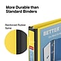 Staples 1" 3-Ring Better Binder, D-Ring, Yellow (19064)~#|#~s1223283_sc7