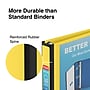 Staples 1 1/2" 3-Ring Better Binder, D-Ring, Yellow (19060)~#|#~s1223285_sc7