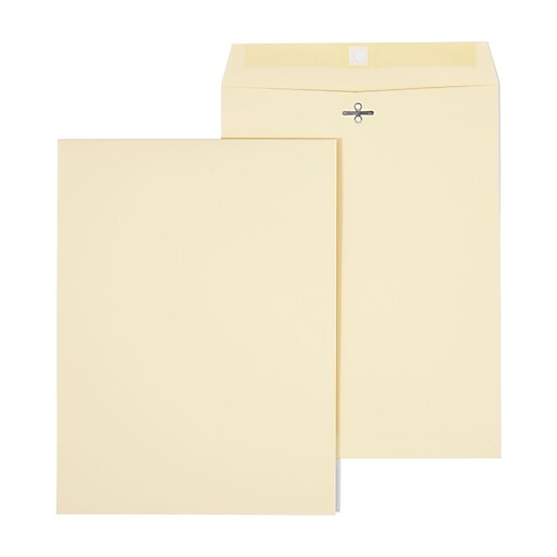 Staples ExtraHeavyweight Clasp & Moistenable Glue Catalog Envelopes, 9