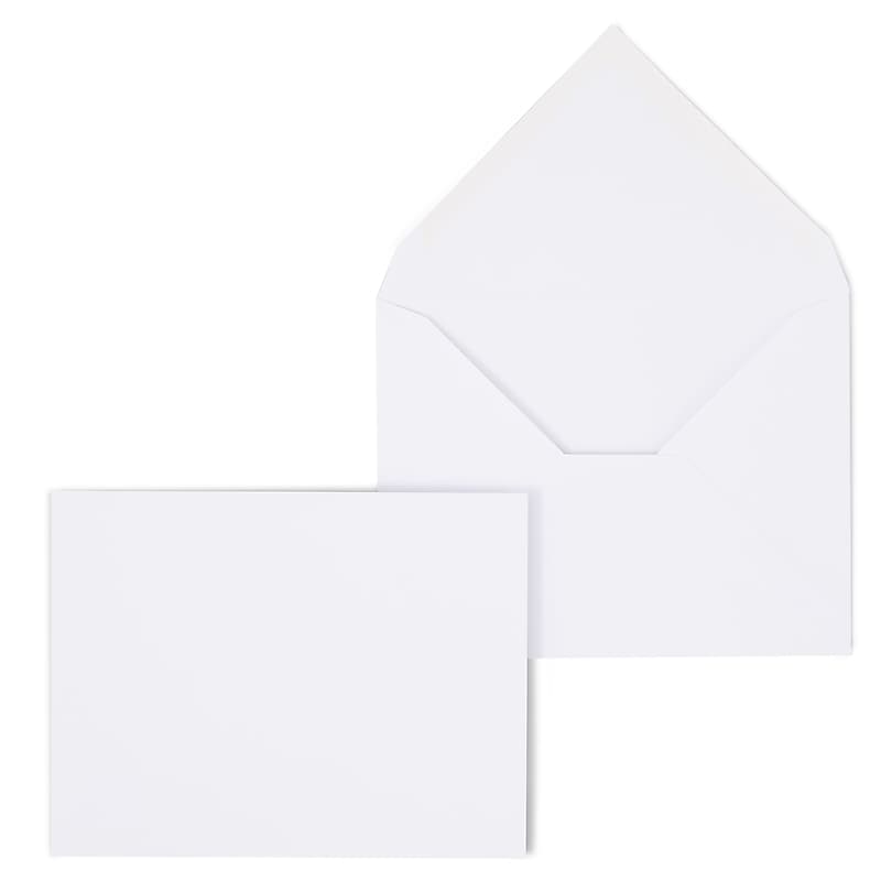 Staples Gummed Invitation Envelopes, 5 3/4" x 4 3/8", White, 250/Box (266767N) image 1