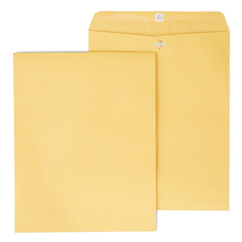 Staples Clasp & Moistenable Glue Kraft Catalog Envelope, 11 1/2" x 14 1/2", Brown, 100/Box (ST17748-CC) image 1