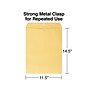 Staples Clasp & Moistenable Glue Kraft Catalog Envelope, 11 1/2" x 14 1/2", Brown, 100/Box (ST17748-CC)~#|#~s1223345_sc7