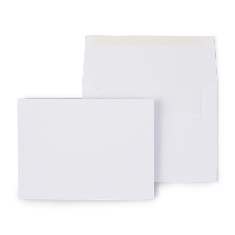 Staples Photo A6 Invitation Envelopes, 4 3/4" x 6 1/2", White, 50/Box (ST16985-CC) image 1