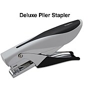 Staples Deluxe Plier Stapler, 20 Sheet Capacity, Black/Gray (24546/17584)