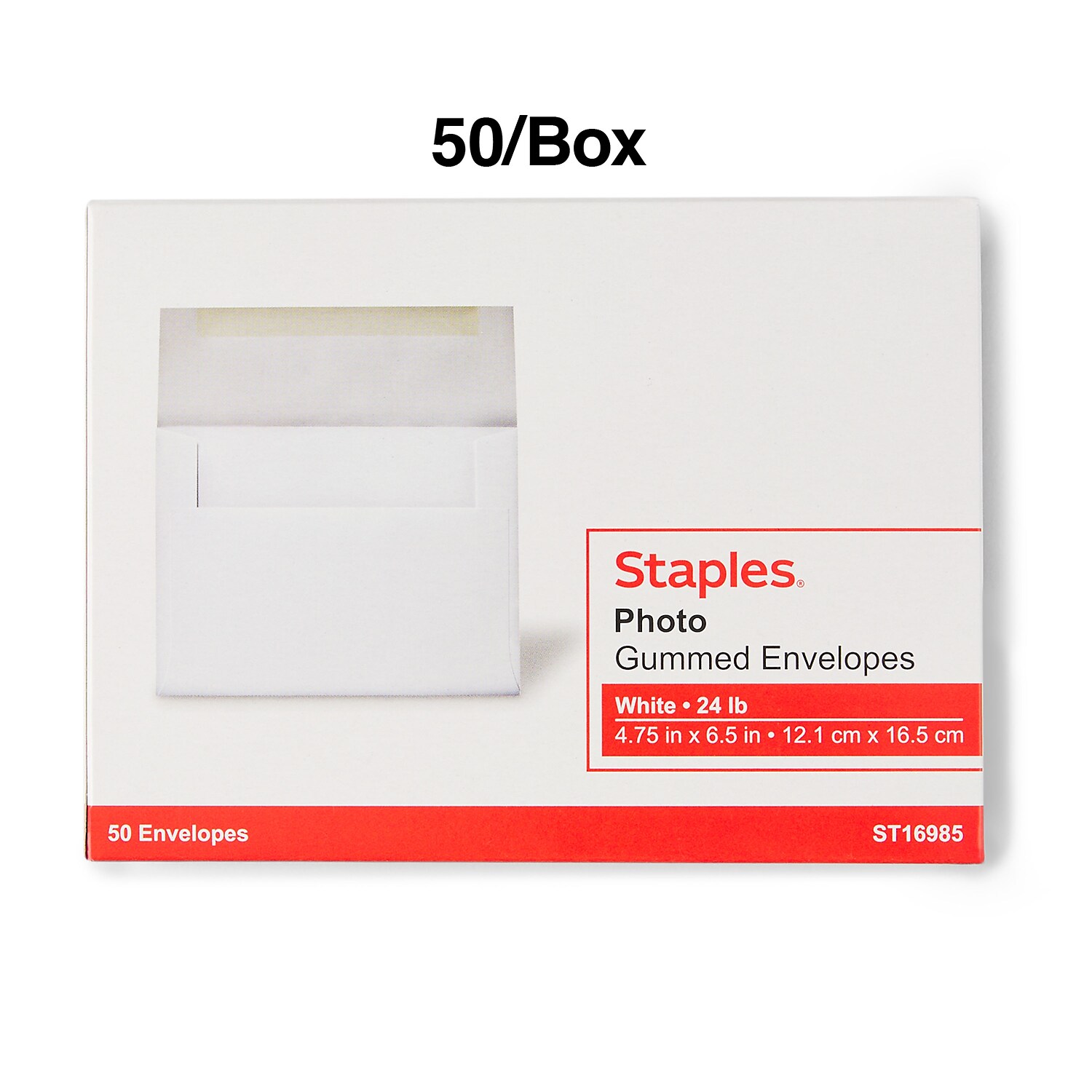Staples 4-3/4" x 6-1/2" Photo Envelopes 50/Box (16985) 763173 - Imagen 4 de 4