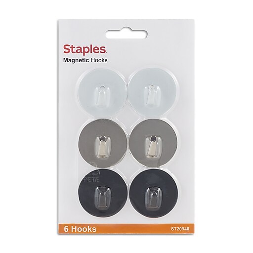 Staples Hook Assorted Colors, 6/Pack (20940) Staples