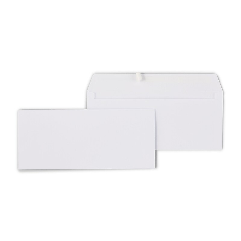 Staples EasyClose #10 Business Envelopes, 4 1/8" x 9 1/2", White, 500/Box (50306) image 1