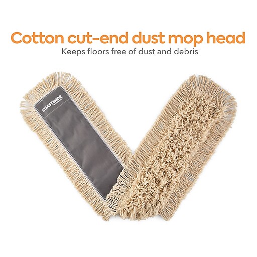 Coastwide Professional™ CutEnd Dust Mop Head, Cotton, 48" x 5", White