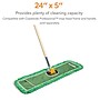 Coastwide Professional™ Looped-End Dust Mop Head, Microfiber, 24" x 5", Green (CW56770)~#|#~s1223754_sc7