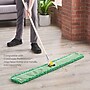 Coastwide Professional™ Looped-End Dust Mop Head, Microfiber, 48" x 5", Green (CW56772)~#|#~s1223799_sc7