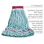 Coastwide Professional™ Looped-End Wet Mop Head, Large, Recycled PET, 5" Headband, Blue (CW57754)~#|#~s1223843_sc7