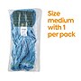 Coastwide Professional™ Looped-End Wet Mop Head, Medium, Recycled Blend, 5" Headband, Blue (CW57751)~#|#~s1223862_sc7