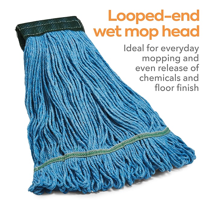 Coastwide Professional™ Looped-End Wet Mop Head, Medium, Recycled