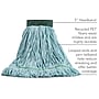 Coastwide Professional™ Looped-End Wet Mop Head, Medium, Recycled PET, 5" Headband, Blue (CW57752)~#|#~s1223868_sc7