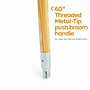 Coastwide Professional™ 60" Wood Push Broom Handle, Threaded Metal Tip (CW57741)~#|#~s1223881_sc7