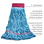 Coastwide Professional™ Looped-End Wet Mop Head, Large, Recycled Blend, 5" Headband, Blue (CW57750)~#|#~s1223909_sc7