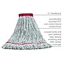 Coastwide Professional™ Looped-End Wet Mop Head, Large, Recycled PET/Cotton Blend, 5" Headband, Blue (CW57755)~#|#~s1223916_sc7