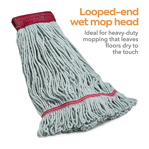 Coastwide Professional™ LoopedEnd Wet Mop Head, Large, Recycled PET