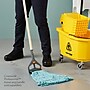 Coastwide Professional™ Looped-End Wet Mop Head, Medium, Recycled PET/Cotton Blend, 5" Headband, Blue (CW57753)~#|#~s1223919_sc7