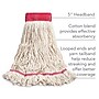 Coastwide Professional™ Looped-End Wet Mop Head, Large, Cotton, 5" Headband, White (CW57748)~#|#~s1223925_sc7
