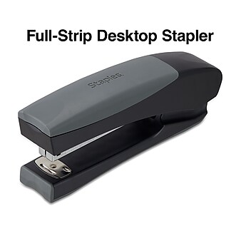 Staples Desktop/Handheld Stapler, 20 Sheet Capacity, Black and Gray (40897)