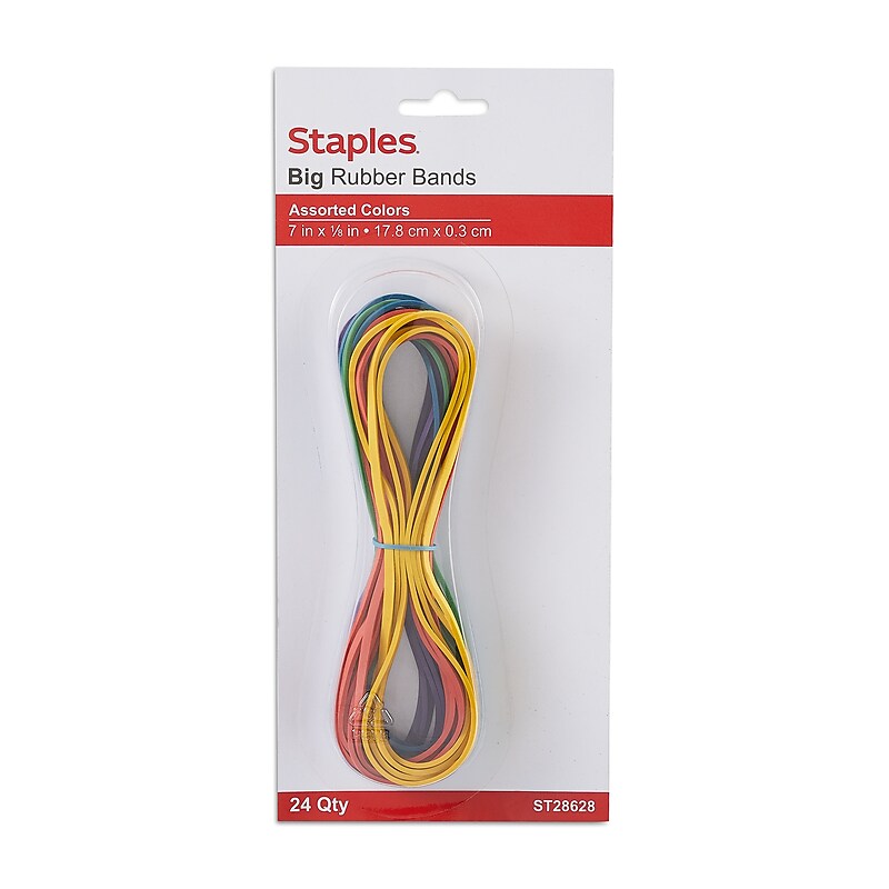 Staples Oversized Rubber Bands, 7" x 0.12", 24/Pack (28628-CC) image 1