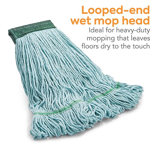Coastwide Professional™ LoopedEnd Wet Mop Head, Medium, Recycled PET