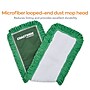 Coastwide Professional™ Looped-End Dust Mop Head, Microfiber, 24" x 5", Green (CW56770)~#|#~s1224059_sc7
