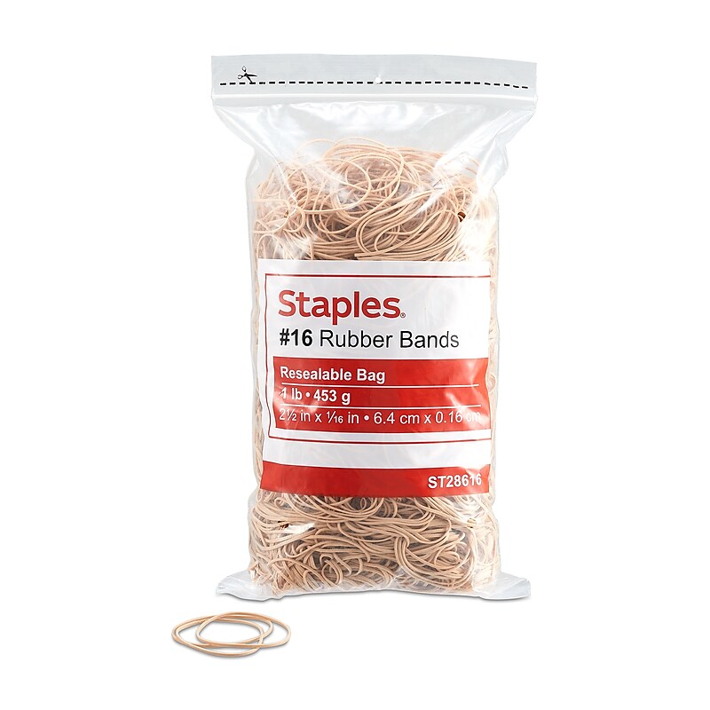 Staples Economy #16 Rubber Bands, 2000/Pack (28616-CC) image 1