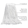 Coastwide Professional™ Cut-End Wet Mop Head, #24, Rayon, 1" Headband, White (CW57746)~#|#~s1224165_sc7