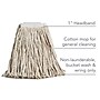 Coastwide Professional™ Cut-End Wet Mop Head, #16, Cotton, 1" Headband, White (CW57742)~#|#~s1224212_sc7