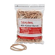 Staples Economy Rubber Bands, #33, 1/4 lb. Bag, 205/Pack (28617-CC)