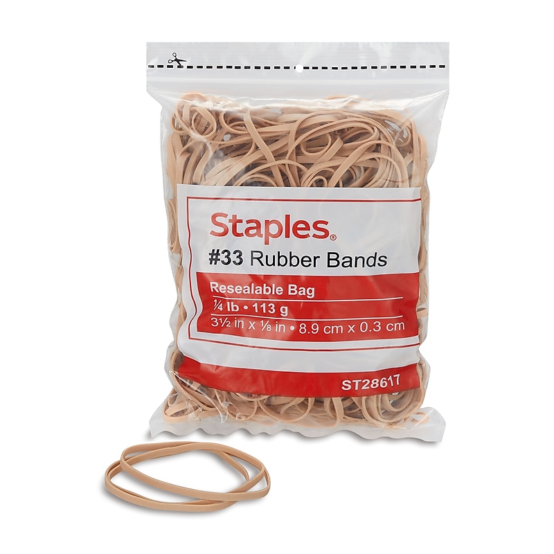 Staples Economy #33 Rubber Band, 3-1/2" x 1/8", 175/Pack (28617-CC) image 1