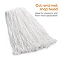 Coastwide Professional™ Cut-End Wet Mop Head, #24, Rayon, 1" Headband, White (CW57746)~#|#~s1224245_sc7