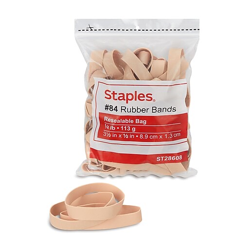 Staples Economy Rubber Bands, 84, 1/4 lb. Bag, 45/Pack (28608CC