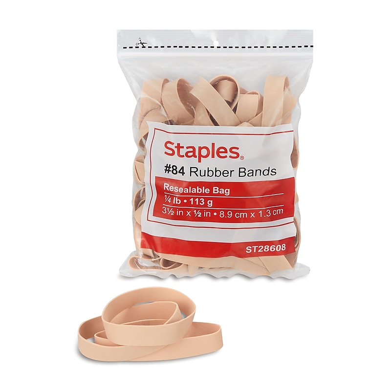 Staples Economy #84 Rubber Bands, 3-1/2" x 1/2", 45/Pack (28608-CC) image 1