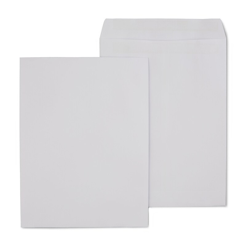 Staples Self Seal Catalog Envelopes, 9"L x 12"H, White, 100/Box (19295VP) image 1