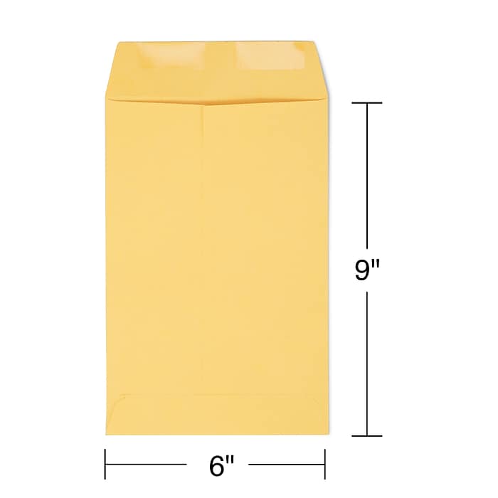 Staples Gummed Kraft Catalog Envelopes, 6