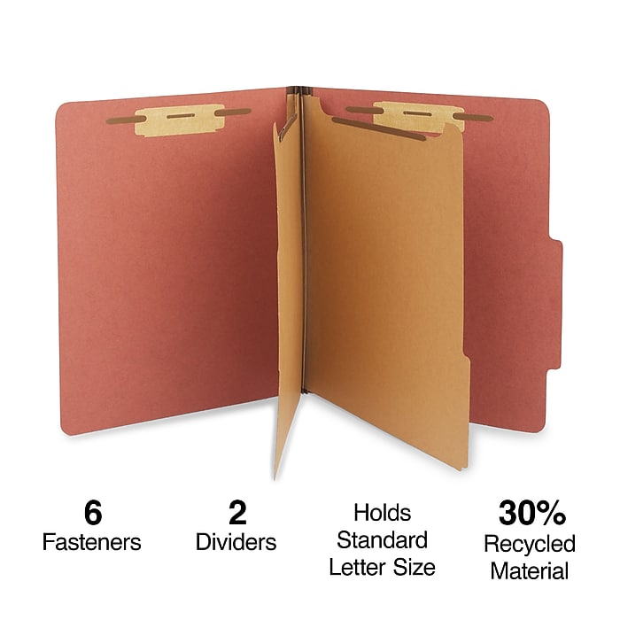 Staples® Recycled Pressboard Classification Folder, 2 Staples® Recycled Pressboard Classification Folder, 2