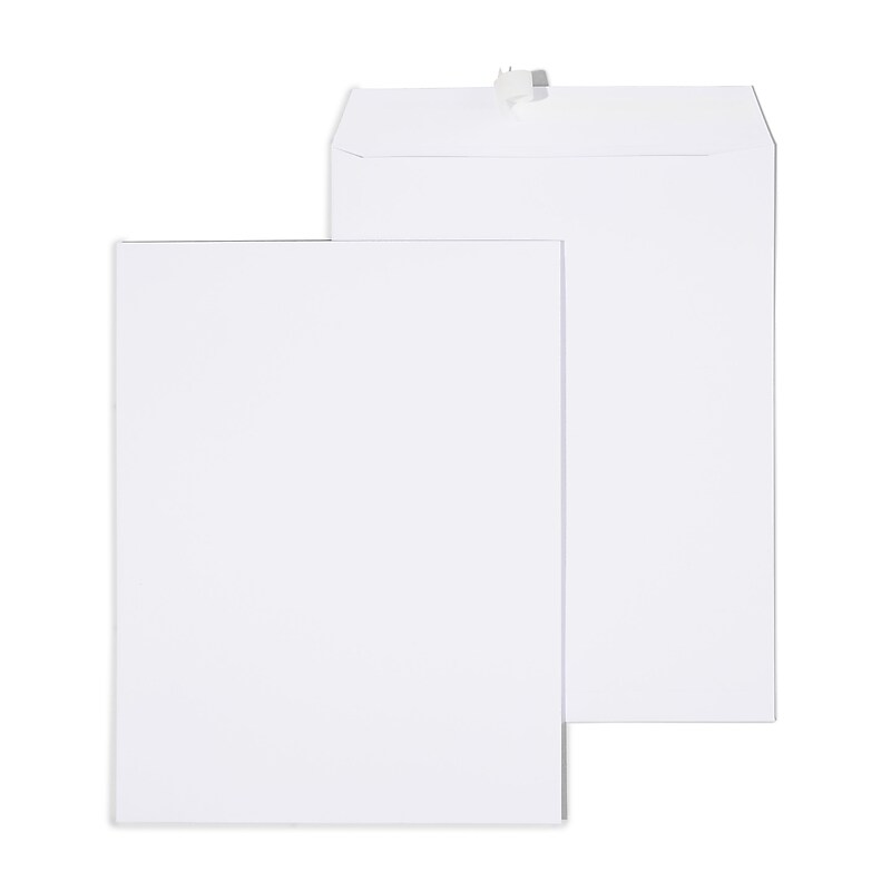 Staples EasyClose Catalog Envelopes, 10"L x 13"H, White, 250/Box (SPL479886) image 1