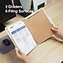 Staples 60% Recycled Pressboard Classification Folder, 2-Dividers, 2.5" Expansion, Letter Size, Light Gray/Green, 10/Box~#|#~s1224580_sc7
