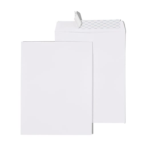 Staples Self Seal 13 Catalog Envelope, 10" x 13", White, 12/Pack