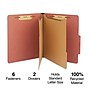 Staples® Recycled Pressboard Classification Folder, 2-Dividers, 2 1/2" Expansion, Letter Size, Brick Red, 20/Box (ST614617-CC )~#|#~s1224609_sc7