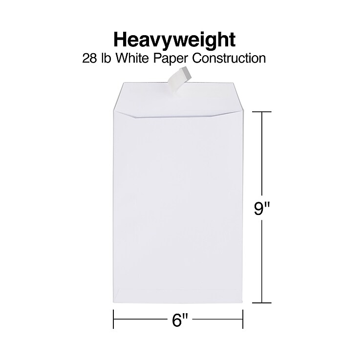 Staples QuickStrip EasyClose Self Seal #1 Catalog Envelopes, 6